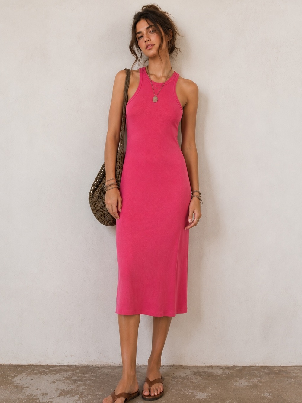 🩷 AMO | Pink | Muscle Tank Dress | size S